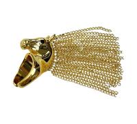 Générique Anneaux à pompons zèbres, taille réglable pour offrir, Gold-color