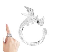 Générique Anneaux de crochet de dragon pour la tension | Anneau de fil à doigt réglable, bague à tricoter de dragon, crochet, tension, accessoires Cadeau de Noël votre famille et vos amis