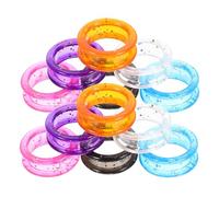 Générique Anneaux de en Silicone Accessoires Confortables et Antidérapants 12pcs pour Doigts de Ciseaux de Coiffure pour Coupe et Coiffage