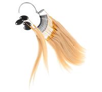 Générique Anneaux D'échantillons de Cheveux Naturels pour Coloration avec Boucles Dorées, Mèches Ajustables pour Salons de Coiffure et Usage à Domicile, Ensemble 1 Set