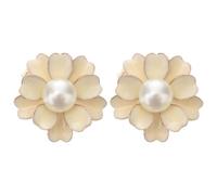 Générique Anneaux D'écharpe à Fleurs Camélia Élégants en Alliage Perles Artificielles pour Décorer et Fixer Foulards Femme Présent Anniversaire 2 Pièces