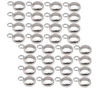 Générique Anneaux En Acier Inoxydable Pour Perles Diy, 100 Pcs, Taille 4x6x2 Mm, Accessoires De Fabrication De Bijoux Pour Bracelets Et Colliers, Usage Artisanal, Création Bijou