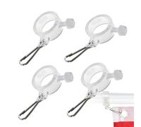 Générique Anneaux pour Mât Drapeau - 4 Pièces Fixations de Drapeau pour Jardin | Accessoires pour Cérémonies Patriotiques Vétérans et Propriétaires d'entreprise