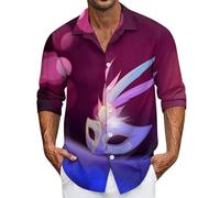 Générique Annees 70 Carnaval Tenue des Années 60, 70, 80 Chemise a Carreaux Homme Col Mao Metallique Homme, T-Shirt Métallisé Brillante Paillettes Manches Courtes pour Fête Vin-A S