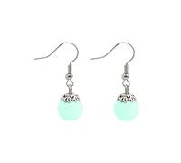 Générique Anniversaire Collier pour femmes, joli pendentif rond en perles dans l'obscurité, bijoux scintillants, cadeau pour fille Élégant Earrings Fleurs en Forme (C, 10x8x2cm)