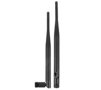 Générique Antenne Wi-FI Omnidirectionnelle 24/58 Ghz 5 Dbi Gain Élevé SMA Plastique 2 Pièces pour Routeur sans Fil PC et Réseau Gprs