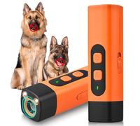 Générique Anti Aboiement Chien Ultrason, Dispositif Anti-Aboiement et Silencieux, Dispositif Anti-Aboiement Portable pour Chiens, 3 Modes Réglables (Orange)