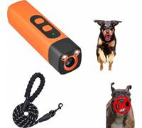 Générique Anti aboiement Chien Ultrason Puissant, Laisse Chien, avec Lampe de Poche LED, Charge Rapide 2 A, Laisse de 3 m Offerte, sifflet Ultrason Chien, Anti aboiement Chien, Longe pour Chien