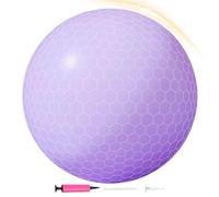Générique Anti Burst Pilates Ball, Inflatable Fitness Sphere, 9.84 inches Portable Prop with Non Slip Grip, PVC Stability Trainer, Soft Surfaces Bolster with Compact Design, Workout Tool for Yoga
