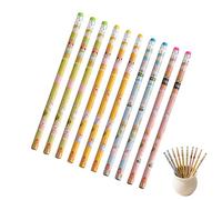 Générique Anti Drawing Pencils - 10 Pack Drawing Set, Pen Writing with Cute Designs, Pen Eraser, School Supplies, Pencil for Boys Girls Learning Homework Sketching Birthday Party at Home Living Room