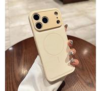 Générique Anti-Fingerprint Magnetic Phone Case for 12-17 Series, Magnetic Charging Leather Phonecase, for iPhone 12/13/14/15/16/17 Pro Max (for 13 Pro,White)