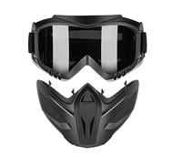 Générique Anti Fog Face Covering, Windproof Shield With Detachable Goggles | Windproof Shield With Detachable Goggles | 2 In 1 Adjustable Full Face Cover For Men Ski Welding Outdoor Cycling Work