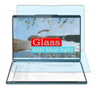 Générique Anti Lumière Bleue Protection d'écran en Verre Trempé, compatible avec Lenovo Yoga Book 9i 10 14" Laptop Visible Area Screen Protector
