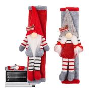 Générique Anti-Skid Decor Christmas Gnome Protector | Refrigerator Door Covers | 2 Pieces Fridge Door Handle Protector For Kitchen Small Space Home Apartment Microwave Dishwasher Refrigerator