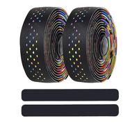 Générique Anti-Vibration Bicycle Bar Tape - Comfort Padded Road Bike Grips, Non-Slip Handlebar Wrap, Long-Distance Cycling Tape Gravel Touring Bikes, Black 2.5mm Thickness