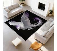Générique Antidérapant Fantaisie Animaux Lavable Tapiss Anime Support en TPR Tapis Griffon Noir Tapis 120 x 180 cm pour Salon Chambre, Bureau