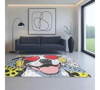 Générique Antidérapant Moelleux Tapis Chambre Tapis Blanc Rouge Animaux, écouteurs, cœurs 60_x_110_cm Convient au Salon, à la Chambre, au Bureau