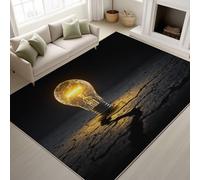 Générique Antidérapant Surréaliste Moderne Lavable Tapiss Inspirant Plein de Caractère Support en TPR Tapis Terre Desséchée Ampoule Tapis 60 x 90 cm pour Couloir Entrée