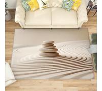 Générique Antidérapant Tapis Salon 180x240 cm Tas de Roches du DéSert Tapis de Zone Moelleux à Flanelle Doux, Beige Lavable Poils Ras Chambre Moderne Doux - Entretien Facile