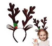 Générique Antler Headbands - 3D Comfortable Fit, Animal Ears Headband, Elk Antlers, Headbands Animal Ears Hairband | Christmas Hair Accessories for Women Reindeer Anntlers Headband Deer Antlers