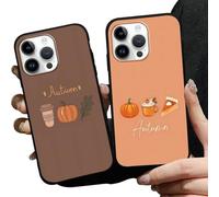 Générique Aoldimu 2 Pack Fall Pumpkin Leaves Phone Case, Aesthetic Autumn Pine Cones Pattern Cover for Women Girls, Soft TPU Protective Shockproof Cases for iPhone 13/14/15/16 Pro Max (14 Pro,B)