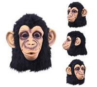 Générique Ape Costume - Realistic Latex Monkey Headgear, with Comfortable Breathable Fit, Halloween Scary Chimp Masque for Adult, Cosplay Party Fancy Dress | for Men Women Kid Teen
