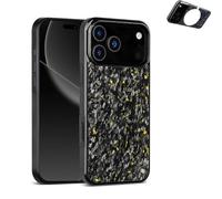 Générique Apexcarbon Forged Carbon Fiber Phone Case for iPhone 17 Pro Max, Ultra-Slim Case with Caseless Touch Feeling, Anti-Scratch Forged Carbon Fiber Protective Covers (for 17 PM,Gold)
