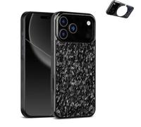 Générique Apexcarbon Forged Carbon Fiber Phone Case for iPhone 17 Pro Max, Ultra-Slim Case with Caseless Touch Feeling, Anti-Scratch Forged Carbon Fiber Protective Covers (for 17 PM,Black)