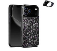 Générique Apexcarbon Forged Carbon Fiber Phone Case for iPhone 17 Pro Max, Ultra-Slim Case with Caseless Touch Feeling, Anti-Scratch Forged Carbon Fiber Protective Covers (for 17 PM,Purple)