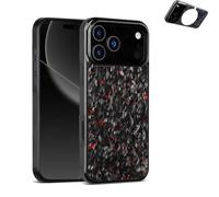 Générique Apexcarbon Forged Carbon Fiber Phone Case for iPhone 17 Pro Max, Ultra-Slim Case with Caseless Touch Feeling, Anti-Scratch Forged Carbon Fiber Protective Covers (for 17 PM,Red)