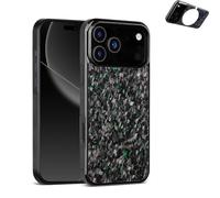 Générique Apexcarbon Forged Carbon Fiber Phone Case for iPhone 17 Pro Max, Ultra-Slim Case with Caseless Touch Feeling, Anti-Scratch Forged Carbon Fiber Protective Covers (for 17 PM,Green)