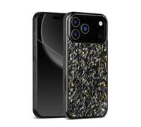 Générique Apexcarbon Forged Carbon Fiber Phone Case for Phone 17 Pro Max Series, Anti-Scratch Shockproof Full Body Protective Cover (Yellow,17 Air)