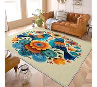 Générique apis Imprimé Poils Courts Lavable en Machine 80x150 cm Style RéTro Et Ethnique Antidérapant Tapis Nettoyage Facile Doux Pas d'épilation Vert Idéal Salon Chambre Couloir Salle à Manger