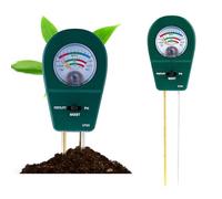Générique Appareils de Mesure du Sol, 3-in-1 Mesureur D'acidité/d'humidité du Sol/évaluation de la Fertilité du Sol, Mesure Précise, sans Piles, Outils de Jardinage pour Fleurs