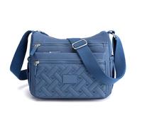 Générique Apparent Crossbody Bag, Large Capacity Waterproof Crossbody Bag with Multi Pockets, Casual Handbag Purse for Women (Blue)