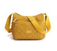 Générique Apparent Crossbody Bag, Large Capacity Waterproof Crossbody Bag with Multi Pockets, Casual Handbag Purse for Women (Yellow)