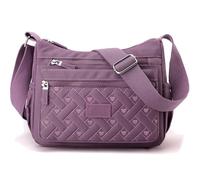 Générique Apparent Crossbody Bag, Nylon Shoulder Messenger Bag, Ladies Travel Handbag, Multi Compartment Crossbody Bags (Purple)