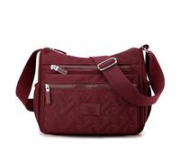 Générique Apparent Crossbody Bag,Nylon Shoulder Messenger Bag, Multi Pocket Crossbody Bag, Ladies Travel Handgbag (Wine Red)