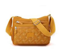 Générique Apparent Crossbody Bag,Nylon Shoulder Messenger Bag, Multi Pocket Crossbody Bag, Ladies Travel Handgbag (Yellow)