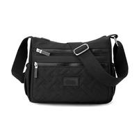 Générique Apparent Crossbody Bag,Nylon Shoulder Messenger Bag, Multi Pocket Crossbody Bag, Womens Travel Handbag, Waterproof (Black)