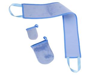Générique Applicateur de Bronzage Dos Moufles en Flocage Bleu, Design Pratique et Simple D'utilisation, pour Hommes et Femmes, Set de 1