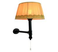 Générique Applique avec Abat-Jour en Tissu Applique Murale V-intage avec Interrupteur Lampe de Chevet de Éclairage Mural nostalgique, plafonnier