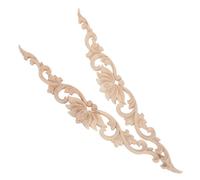 Générique Applique Décorative en Bois Lotus 2 Pcs Décor Mural Élégant pour Meubles et Armoires