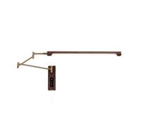 Générique Applique murale à bras oscillant de style médiéval français, lampe murale à brancher à intensité variable avec interrupteur marche/arrêt, luminaire de lecture réglable(Gold,36cm/14.2in)