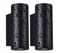 Générique Applique Murale Cylindrique Moderne En Pierre de Marbre Noir pour Salle de Bain Salon Salle à Manger Chambre à Coucher Couloir Escaliers Lampe Murale Intérieure