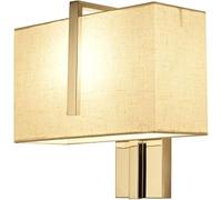 Générique Applique murale de chevet moderne, appliques murales chromées, lampe de lecture en acier inoxydable avec abat-jour en tissu,lustre