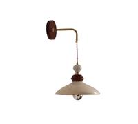 Générique Applique Murale en Laiton Réglable, Lampe De Coiffeuse en Céramique De Style Industriel, Douille E27 (Maximum 40 Watts), Hauteur du Cordon Dalimentation Réglable