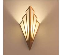 Générique Applique Murale en LED en Forme D'éventail ,Abat-Jour en Fer Forgé D'époque, Applique Murale Art Deco for Salon justement Parfait, Applique Art Deco G9 (Gold)