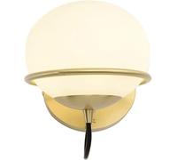 Générique Applique murale en verre blanc et cuivre, applique, luminaire compatible avec l'éclairage mural intérieur,lampe suspendue