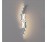 Générique Applique Murale Led avec Abat-Jour En Acrylique Style Moderne 3 Modes de Couleur Lampe Murale pour Couloir Chambre Salon Salle de Bain Escalier Installation Intérieure (Blanc 60 cm)